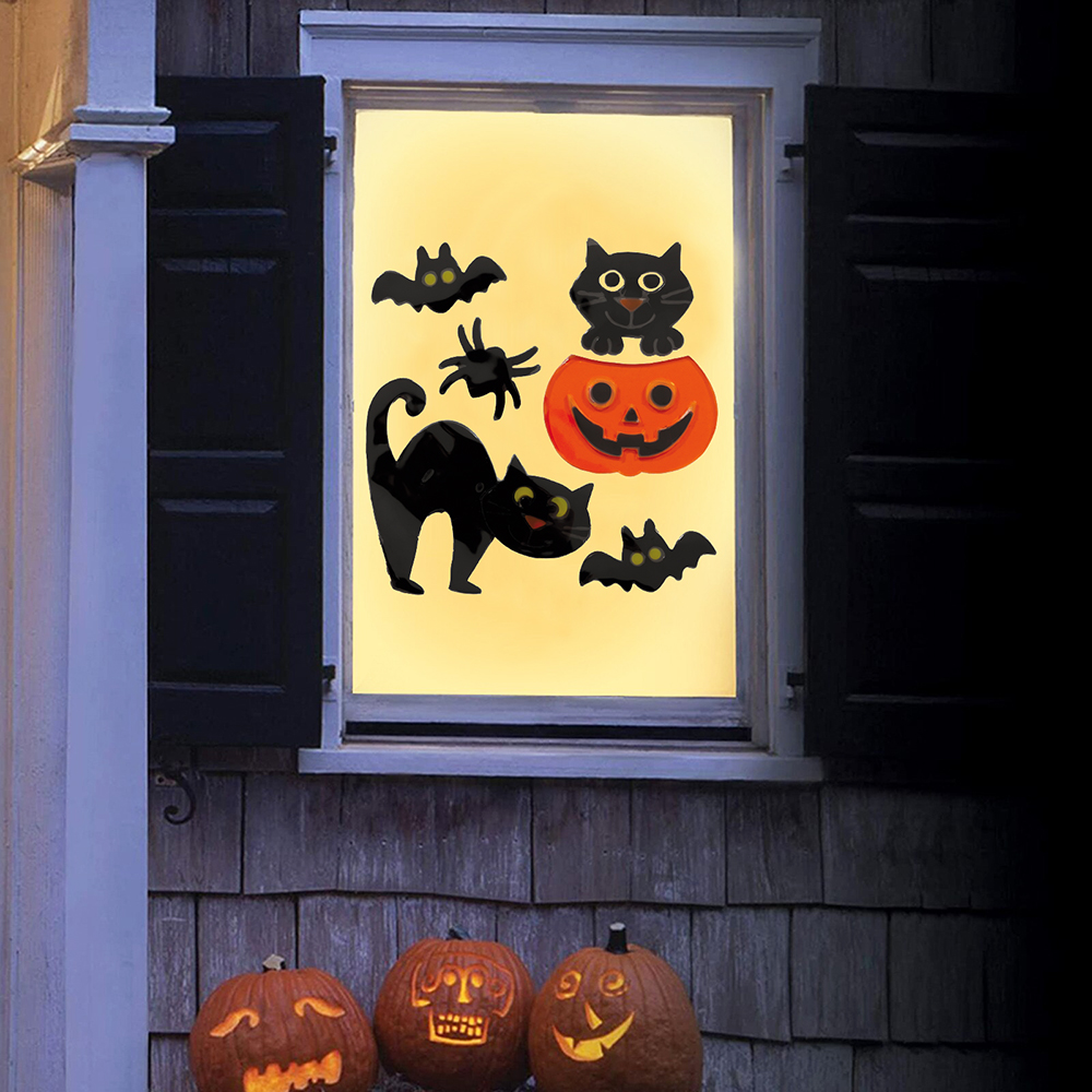 Halloween Decoration Gel Cat 20x25cm
