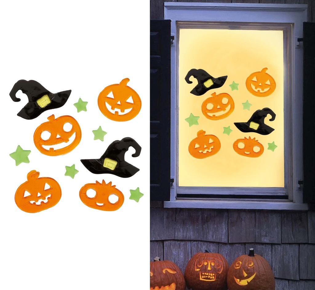 Halloween Decoration Gel Pumpkins & Hats – 20x25cm
