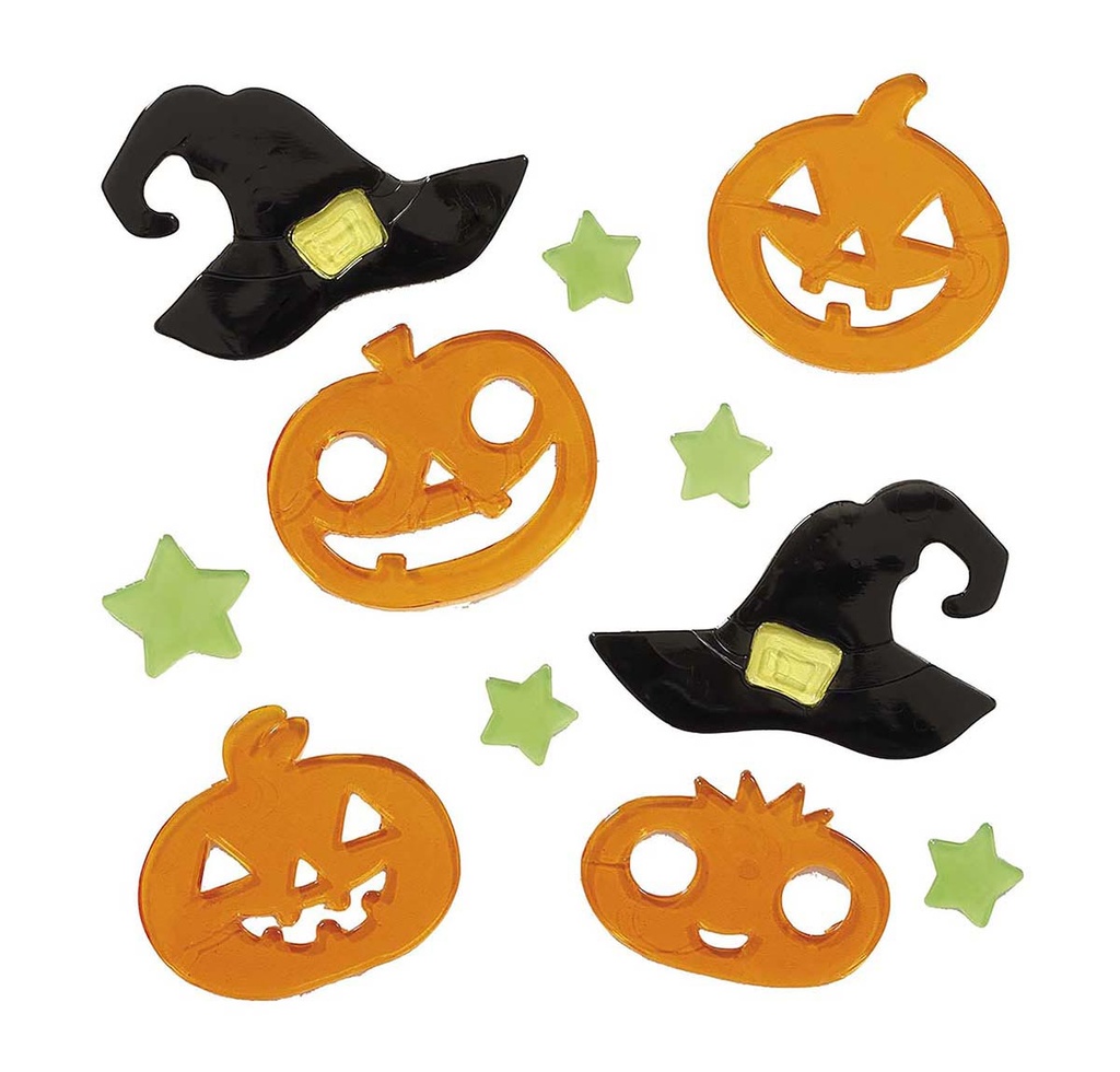 Halloween Decoration Gel Pumpkins & Hats – 20x25cm