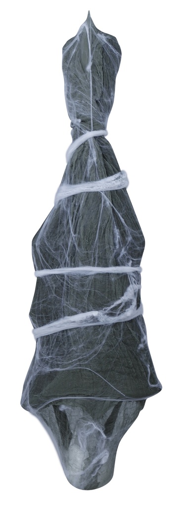 Halloween Decoration Hanging Skull In Spiderweb 120cm