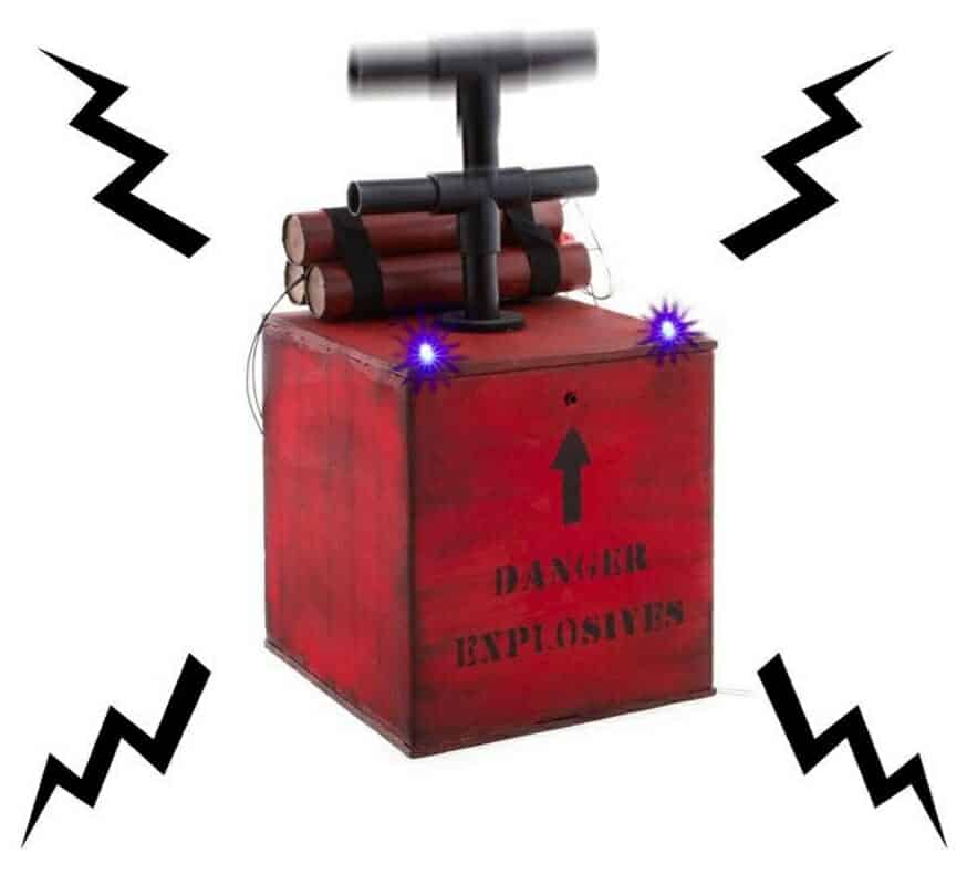 Halloween Dynamite Igniter with Light & Sound – 15cm x 32cm x 15cm