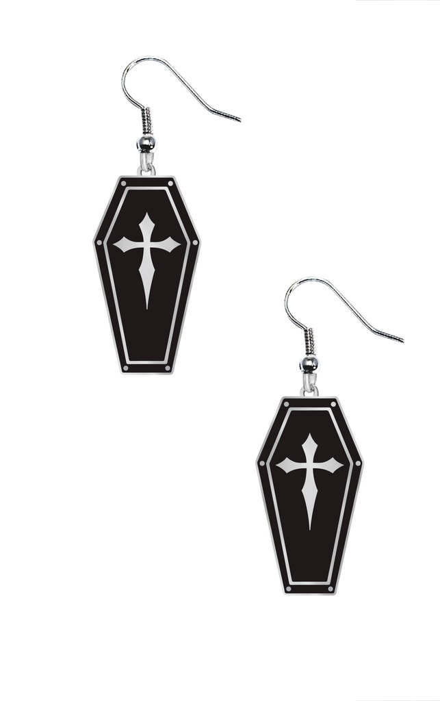 Halloween Earrings Coffin