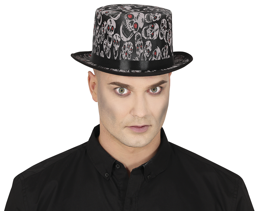 Halloween Hat With Skulls – Adult One Size