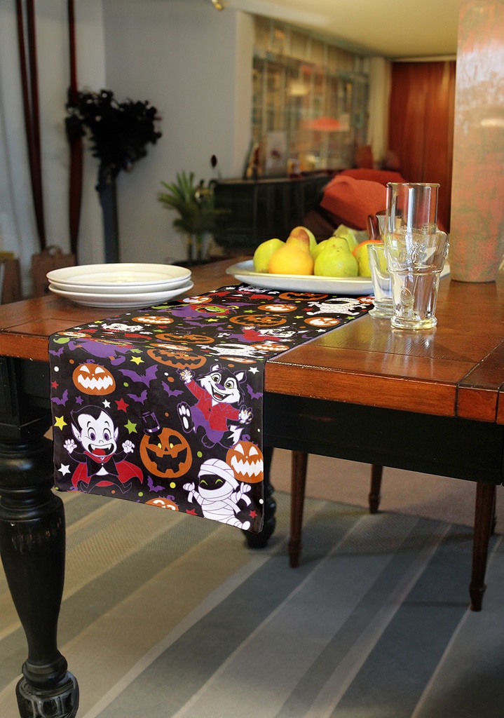 Halloween Little Monsters Table Runner 28x275cm