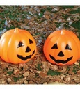 Halloween Orange light Up Pumpkin Decoration – 15cm
