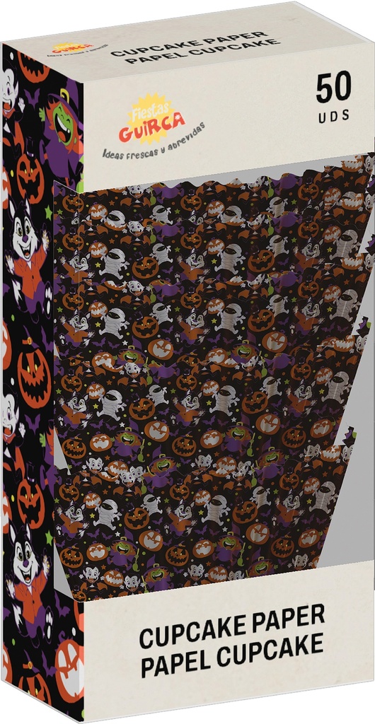 Halloween Paper Cupcake Cases Monsters 50pcs
