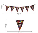 Halloween Paper Pennant Catrina (19x27cm) – 300cm