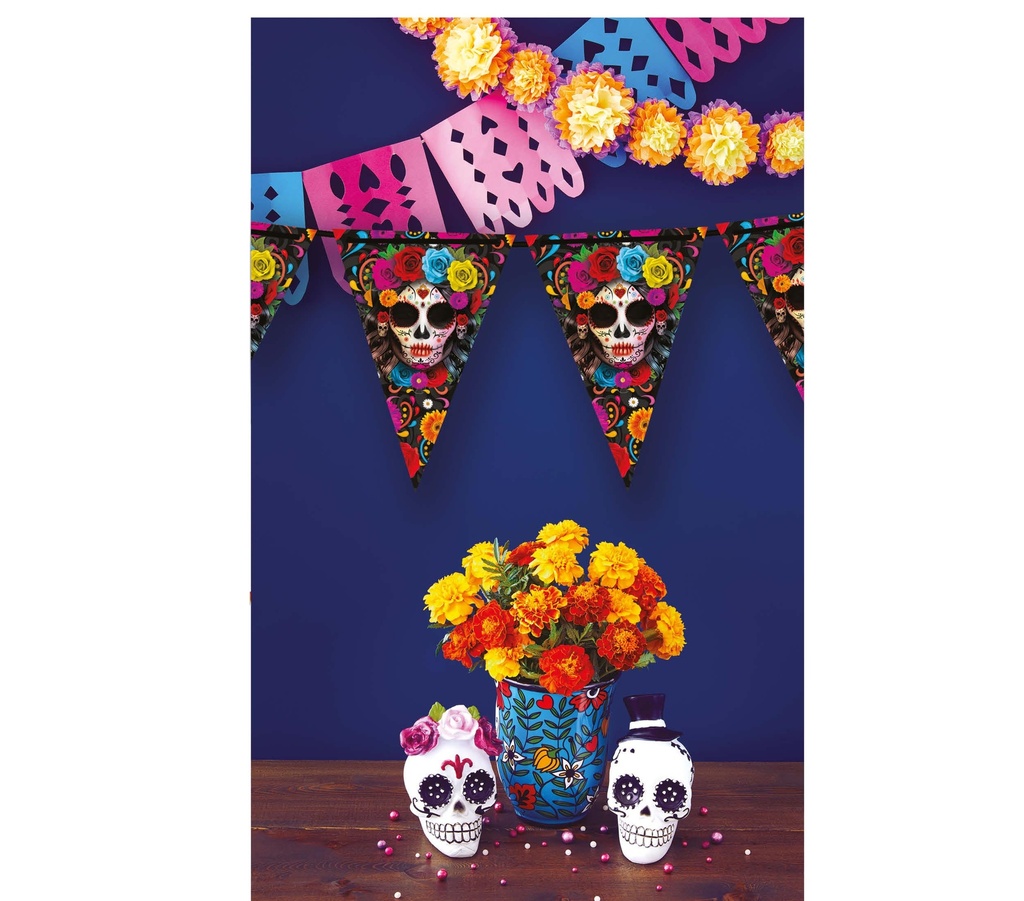 Halloween Paper Pennant Catrina (19x27cm) – 300cm
