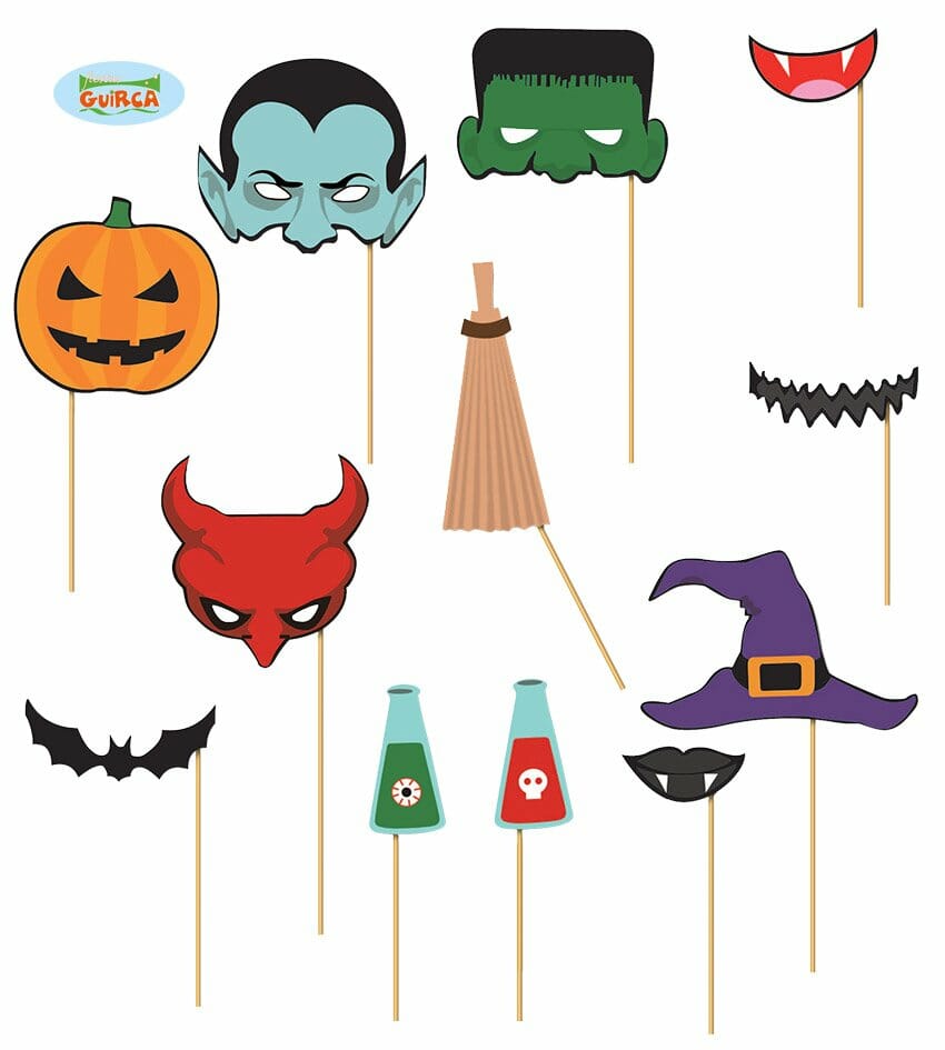 Halloween Photo Booth Set – 12pcs