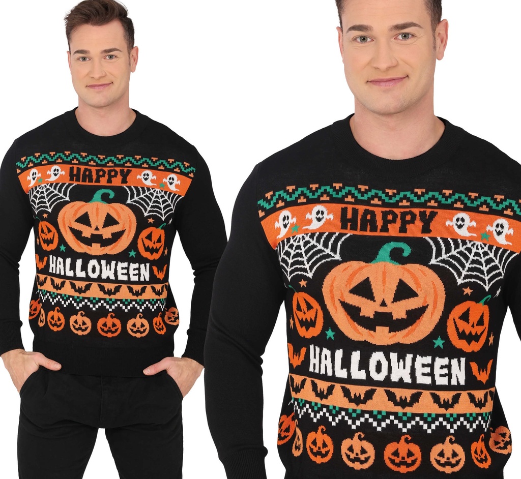 Halloween Pumpkin Male Sweater – Size Large (52-54)