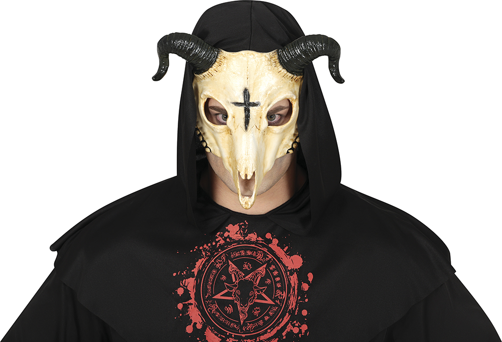 Halloween Ram Skull Mask – Adult One Size
