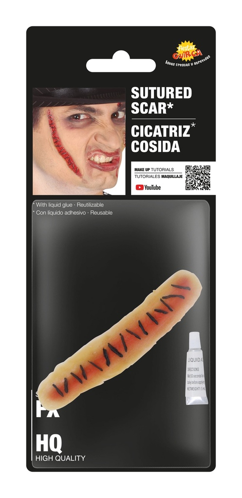 Halloween Seamed Scar Latex With Liquid Glue