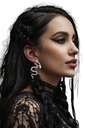 Halloween Snake Earings Silver 6cm