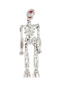 Halloween Sparkling Skeleton Earrings Silver 65cm