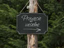 Hanging Chalkboard Sign Black – 45x30cm