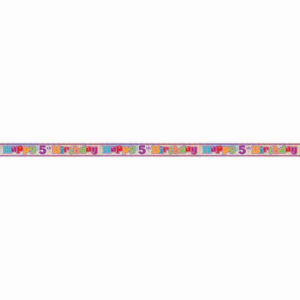 Happy 5th Birthday Prism Banner – 12 ft
