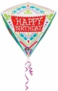 Happy Birthday Scandi Diamondz Foil Balloon 15″ x 18″ (38cm x 45cm)
