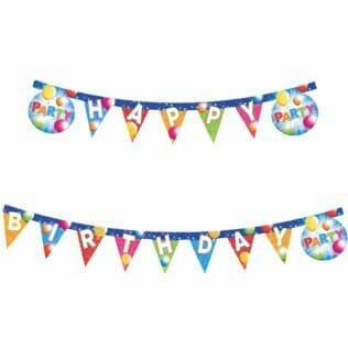 Happy Birthday Streamers Happy Birthday Die-cut  Banner