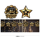 Happy New Year Garland  Banner 300cm (16x16cm)