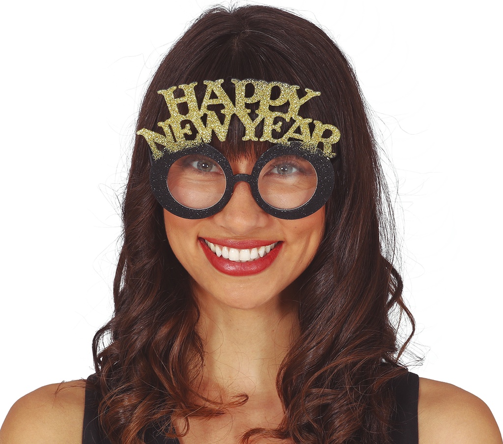 Happy New Year Glasses Assorted Silver / Gold