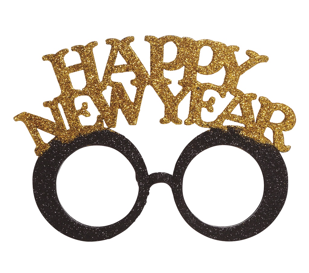 Happy New Year Glasses Assorted Silver / Gold