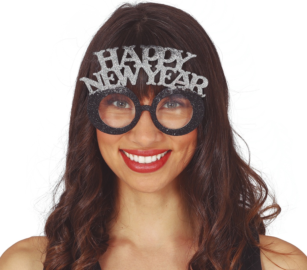 Happy New Year Glasses Assorted Silver / Gold