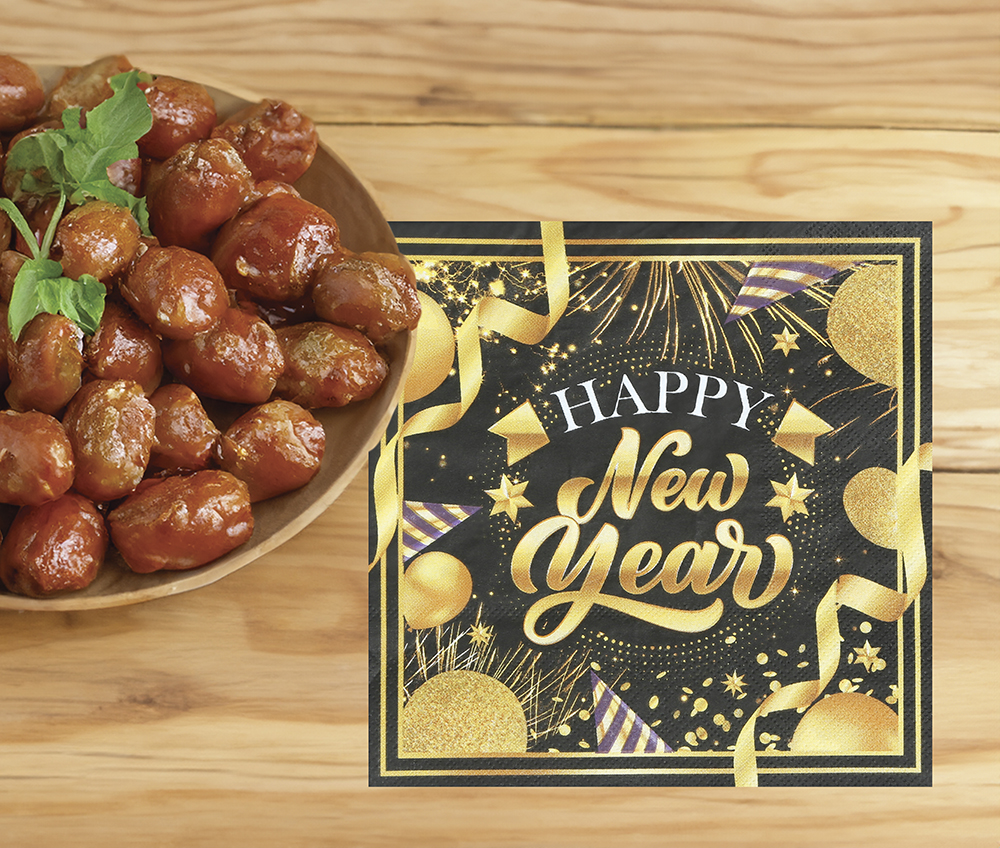 Happy New Year Napkins 16x16cm – 20pcs