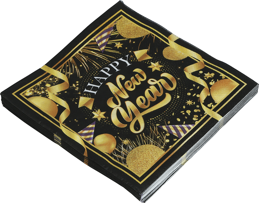 Happy New Year Napkins 16x16cm – 20pcs
