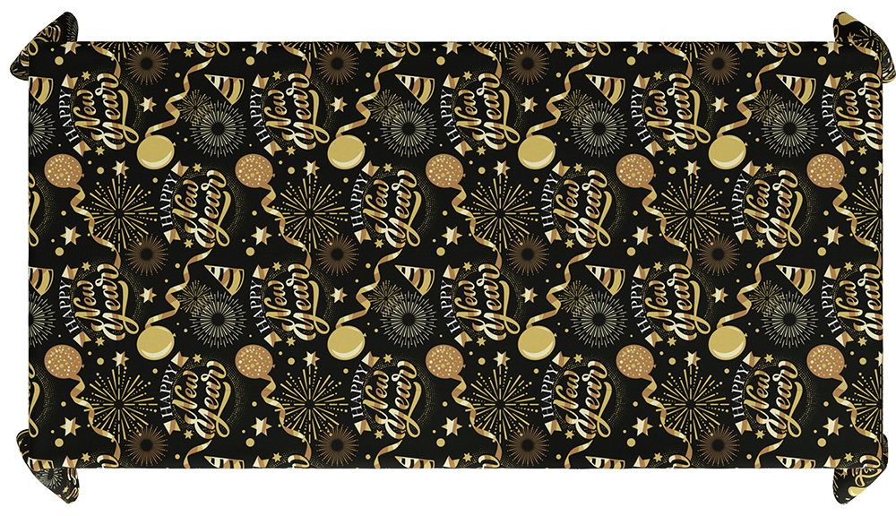 Happy New Year Table Cover 137x274cm