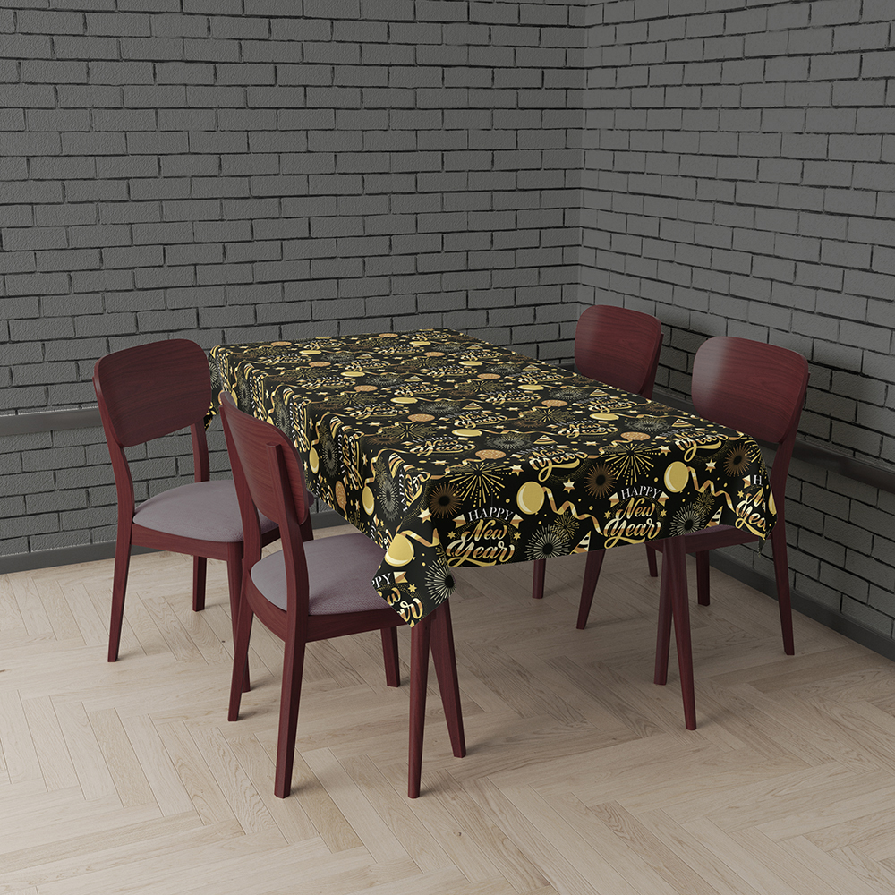 Happy New Year Table Cover 137x274cm