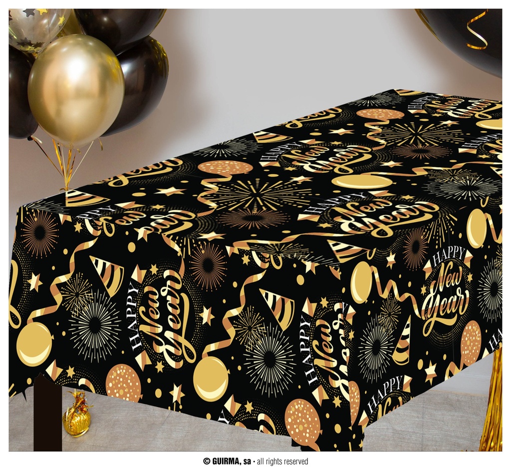 Happy New Year Table Cover 137x274cm