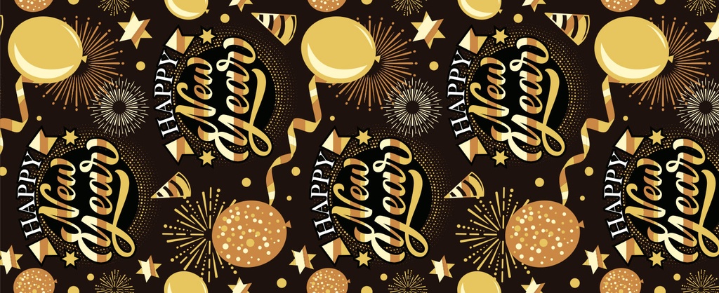 Happy New Year Table Runner 28x300cm