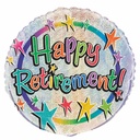 Happy Retirement Prism Round Foil Balloon 18 Inch