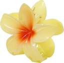 Hawaiian Yellow Hair Flower Clip 8cm