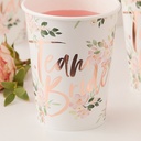 Hen Party Floral Team Bride Cups – 8pk