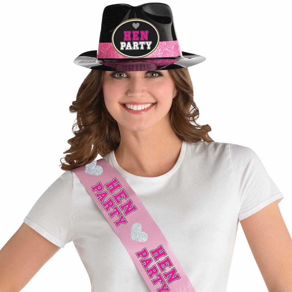 Hen Party Plastic Fedora Hat – Adult One Size