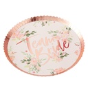 Hen Party Team Bride Floral Plates 24cm – 8pk