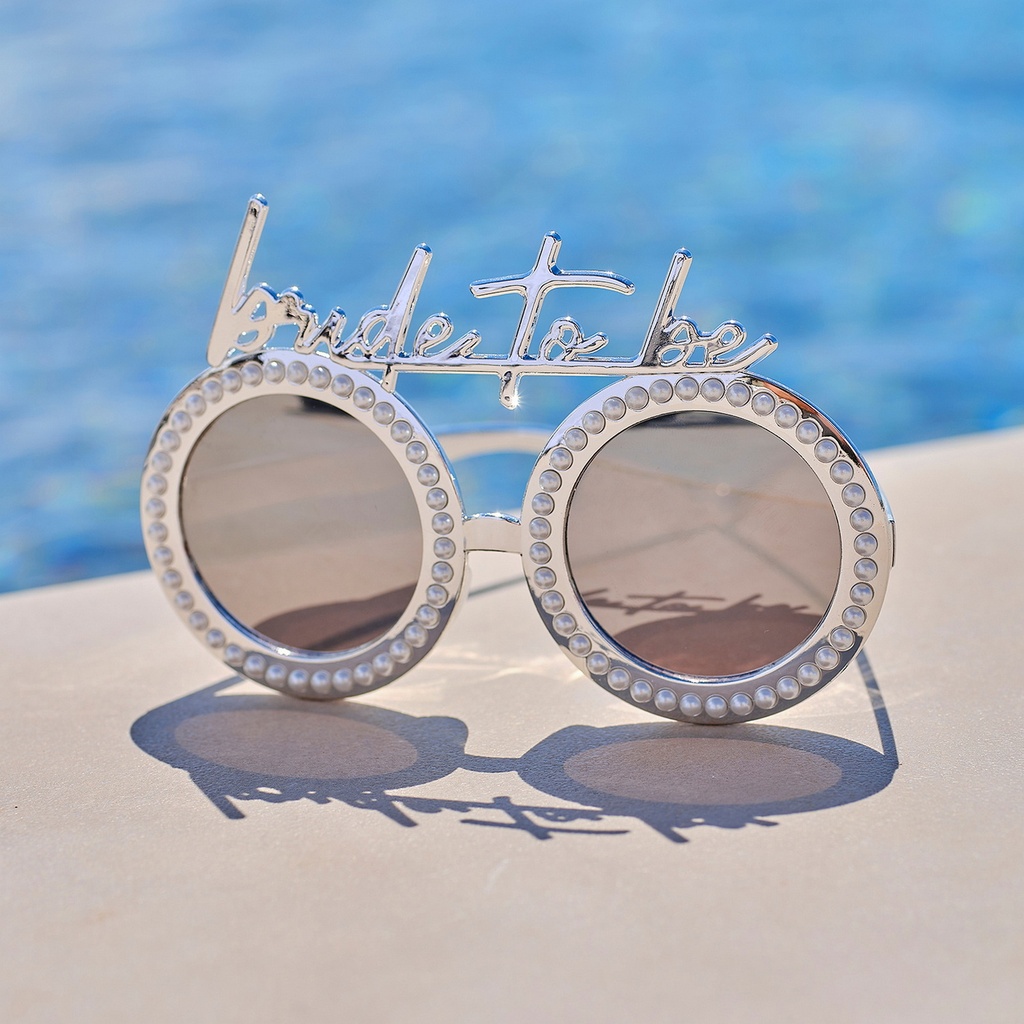 Hens Bride To Be Sunglasses Silver with Pearls