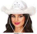 Hens Party Cowboy Hat With Boa – Adult One Size
