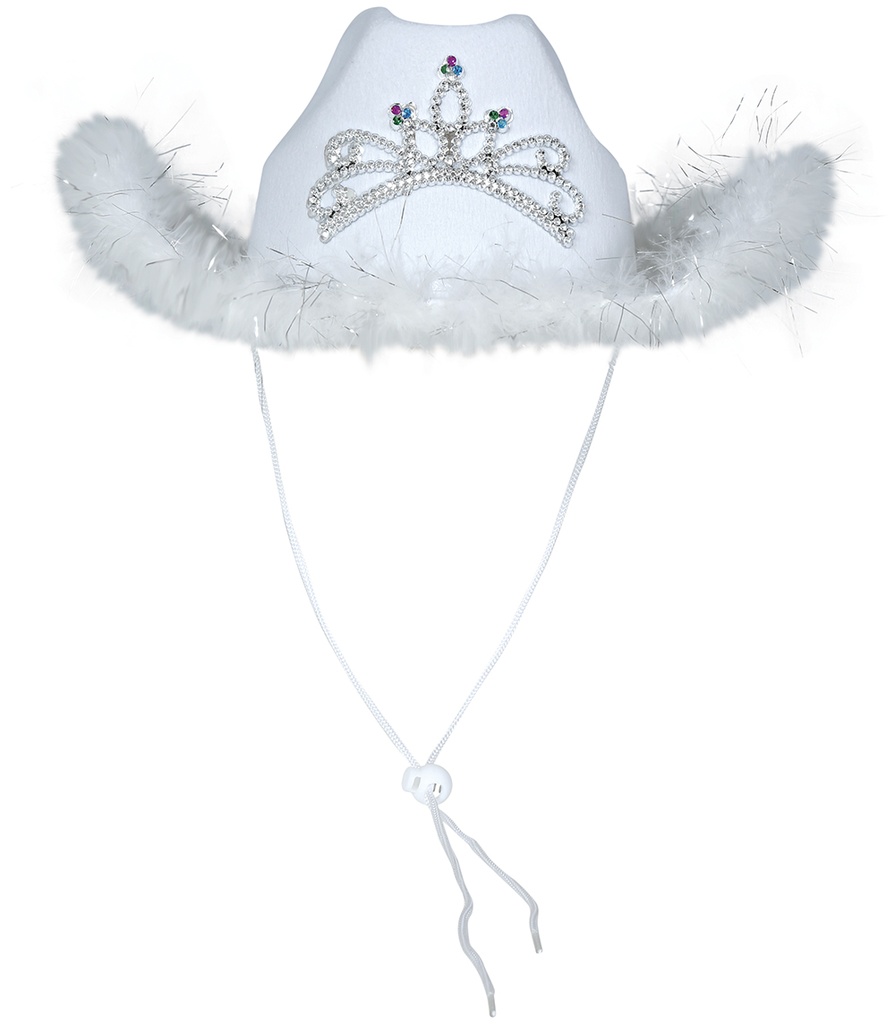 Hens Party Cowboy Hat With Boa – Adult One Size