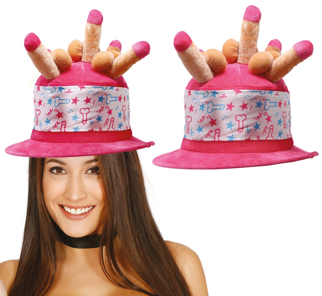 Hens Party Pink Hat With Penises