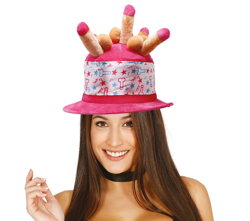 Hens Party Pink Hat With Penises