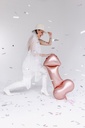 Hens Rose Gold Penis Foil Balloon 55.5x112cm