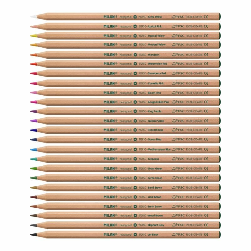 Hexagonal Colour Pencils – 24pk