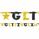Hollywood Glitz & Glam Large Foil Letter Banner – 210cm