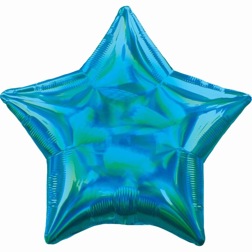 Holographic Iridescent Cyan Standar Foil Balloon – 18” (43cm)