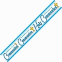 Holy Communion Blue Party Banner 2.6m – 1pk