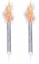 Ice Fountain Candle Unique Silver 12cm – 2pk