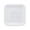 Iridescent Let’s Party Paper Plates 8 pcs