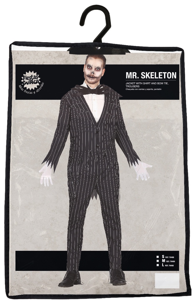 Jack Skellington Skeleton Costume – Adult Size Medium (48-50)